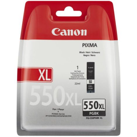 PGI-550XL PGBK w/sec, Original, Pigment-based ink, PIXMA MG5450, 1 pc(s), Inkjet printing, High (XL) Yield 30546351 / Canon Cartridges