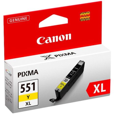 CLI-551XL Y w/sec, Original, Pigment-based ink, Yellow, PIXMA MG6350, 1 pc(s), Inkjet printing 30483162 / Canon Cartridges