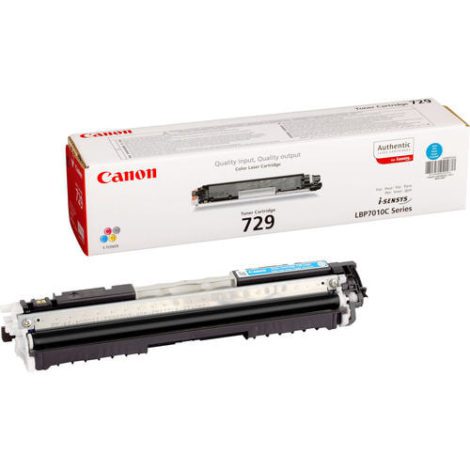 CRG-729 C. Colour toner page yield: 1000 pages, Printing colours: Cyan, Quantity per pack: 1 pc(s) 27599784 / Canon Cartridges