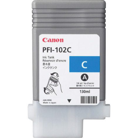 PFI-102C. Type: Original, Printing colours: Cyan, Brand compatibility: 82262037 / Canon Cartridges