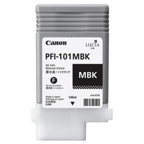 PFI-101MBK. Type: Original, Ink type: Pigment-based ink, Printing colours: Black. Print cartridge volume (metric): 130 ml 126241152 / Canon Cartridges