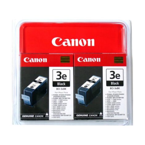 BCI-3eBK. Type: Original, Ink type: Pigment-based ink, Printing colours: Black 22052296 / Canon Cartridges