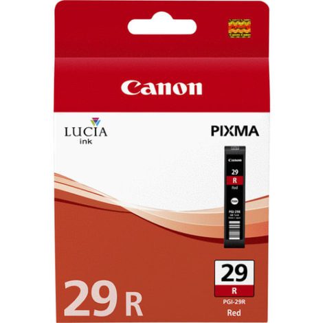 PGI-29R Red Ink Cartridge. Type: Original, Ink type: Pigment-based ink, Printing colours: Red. Package type: Box 91265172 / Canon Cartridges