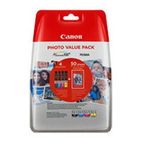 CLI-551 BK/C/M/Y Ink Cartridge + Photo Paper Value Pack 53014284 / Canon Cartridges