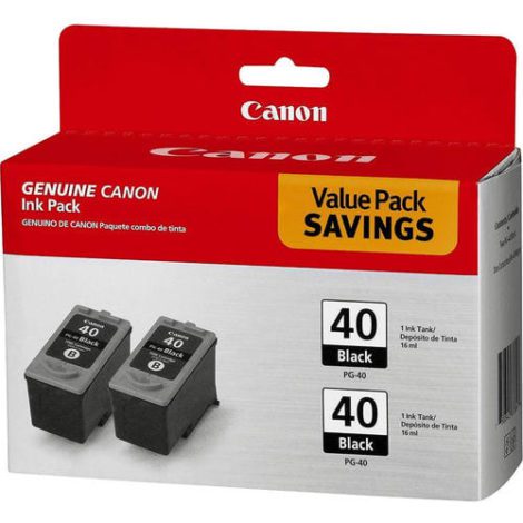 Canon 0615B013 PG-40 Twin Pack Black Ink Cartridge 0615B013 / Canon Cartridges