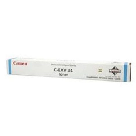 C-EXV 34. Colour toner page yield: 19000 pages, Printing colours: Cyan, Quantity per pack: 1 pc(s) 35052896 / Canon Cartridges