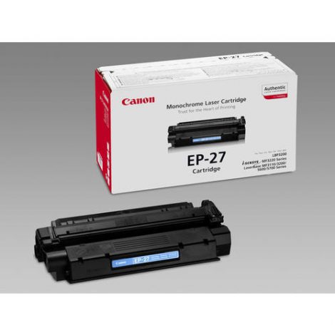 EP-27. Black toner page yield: 2500 pages, Printing colours: Black, Quantity per pack: 1 pc(s) 122640127 / Canon Cartridges