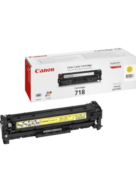 CRG-718 Y. Colour toner page yield: 2900 pages, Printing colours: Yellow, Quantity per pack: 1 pc(s) 35052840