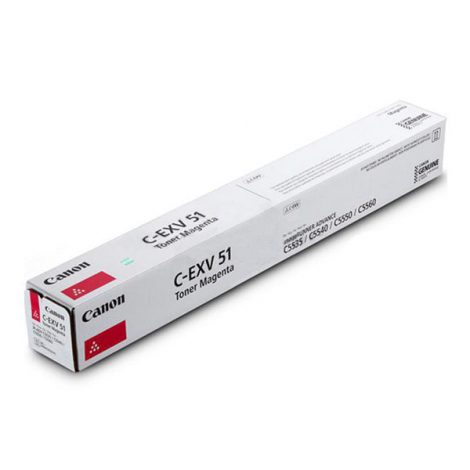 C-EXV51. Colour toner page yield: 26000 pages, Printing colours: Magenta 56198156