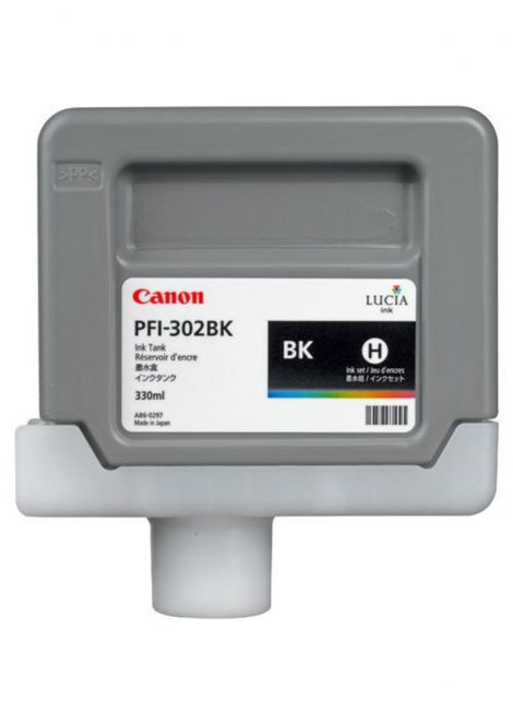 PFI-302BK, Original, Pigment-based ink, Black, , imagePROGRAF iPF8100 imagePROGRAF iPF9100, Inkjet printing 43179315